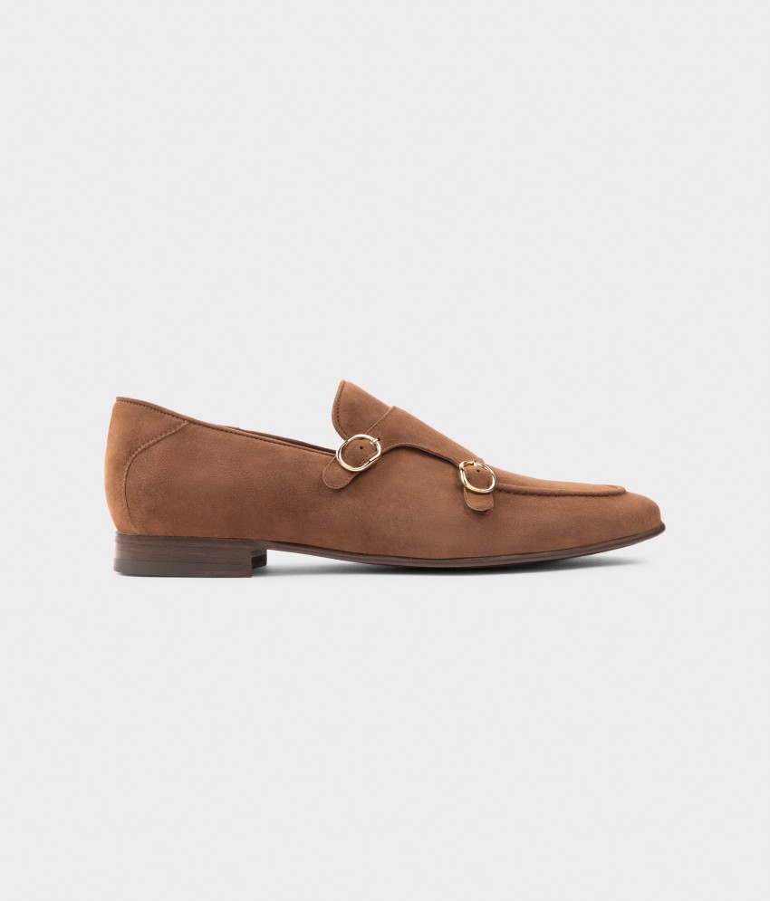 Double-buckle flex loafer