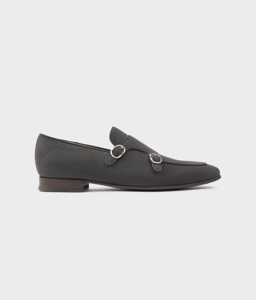 Double-buckle flex loafer