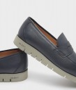 Loafers with mask and serrated sole 